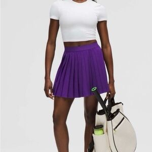 lululemon athletica High-Rise Pleated Tennis Skirt Long College Purple Sz 6